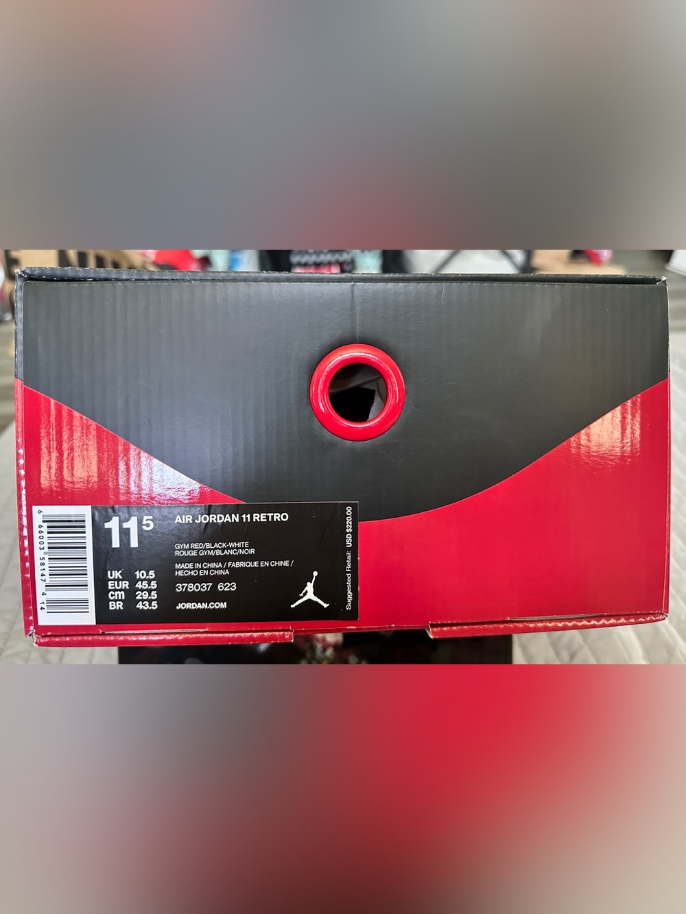 Air Jordan 11 Retro 'Win Like 96' Red Patent Leather Sneakers - Picture 2 of 11